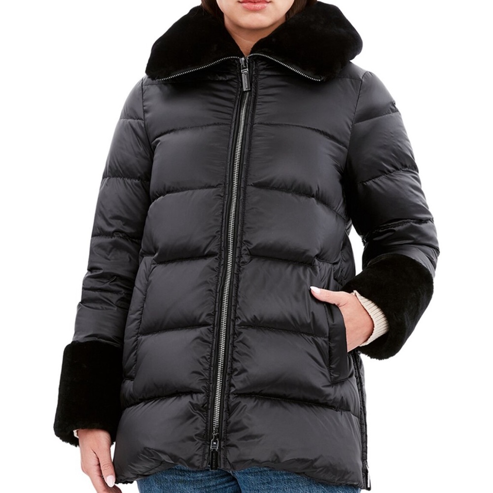 New - Dawn Levy Dawn and Shearling Jacket Size Medium